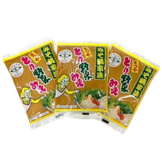 まつや とり野菜みそ 3袋セット 鍋の素 なべ