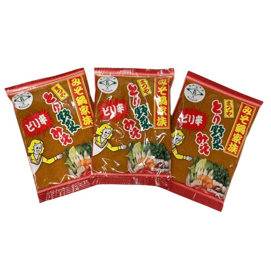 まつや ピリ辛とり野菜みそ 3袋セット 鍋 なべ