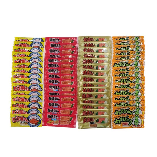 菓道 わさびのり太郎 蒲焼さん太郎 焼肉さん太郎 とり焼さん太郎 人気の4種類セット 全60袋入り