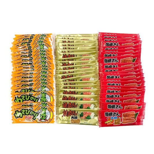 菓道 わさびのり太郎 蒲焼さん太郎 焼肉さん太郎 人気の3種セット 各20枚入り