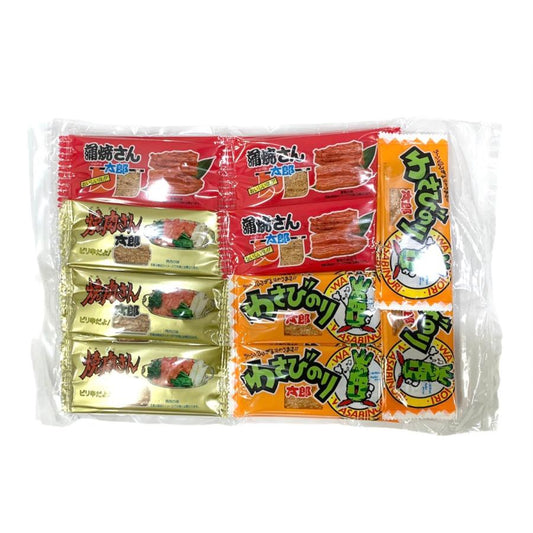 菓道 わさびのり太郎 蒲焼さん太郎 焼肉さん太郎 人気の3種セット 各20枚入り