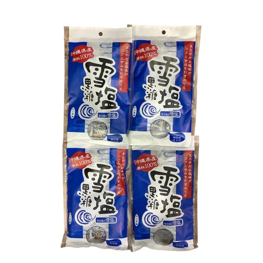 雪塩黒糖 120g×4袋 個包装 宮古島の雪塩使用 加工黒糖 沖縄 お土産 黒糖本舗 垣乃花