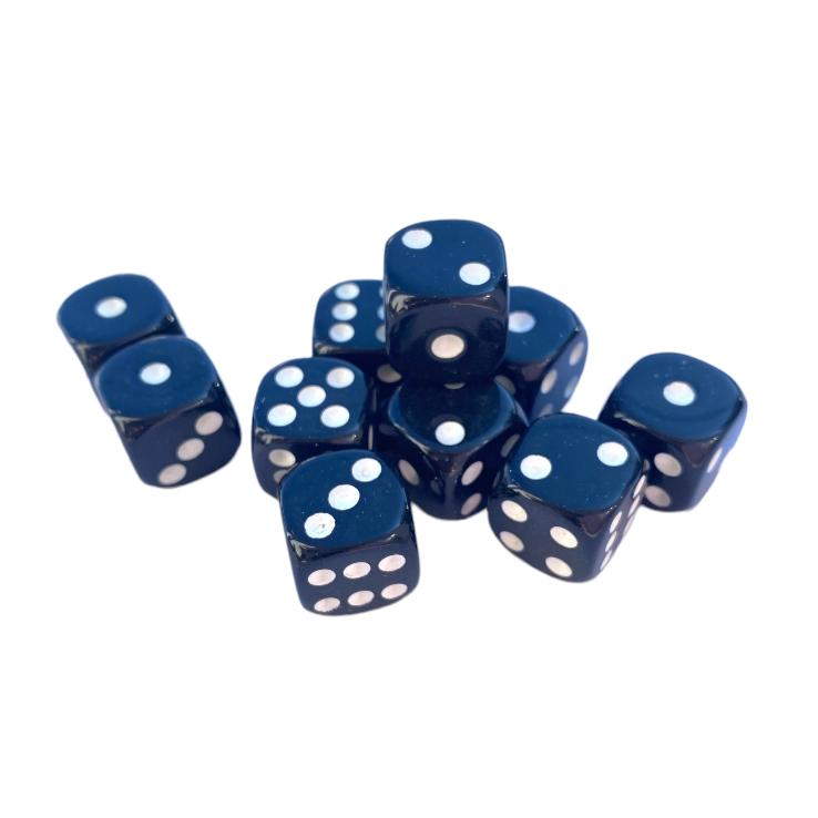 サイコロ 10個セット 黒 6面 点字 ダイス ボードゲーム 道具