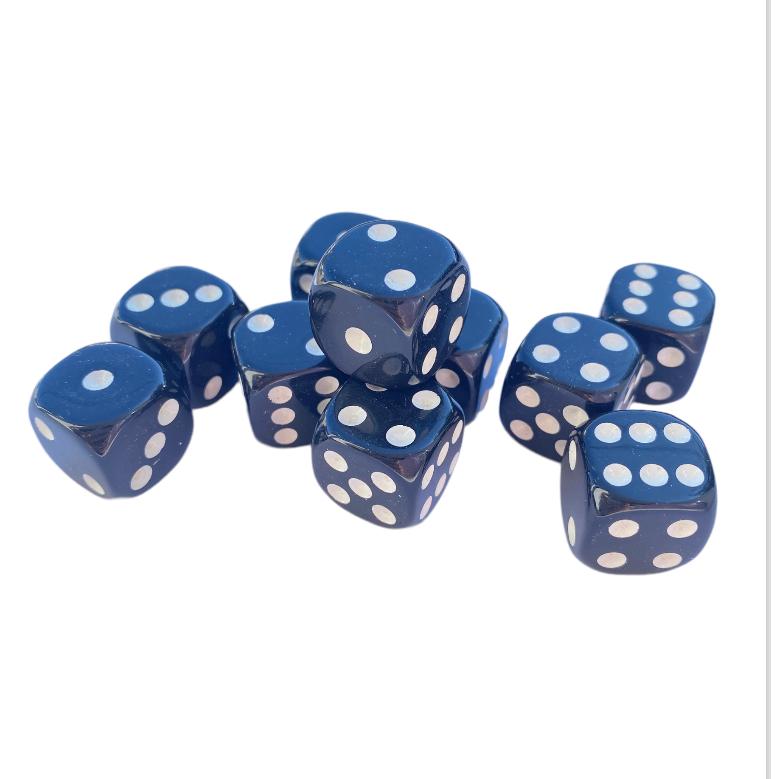 サイコロ 10個セット 黒 6面 点字 ダイス ボードゲーム 道具