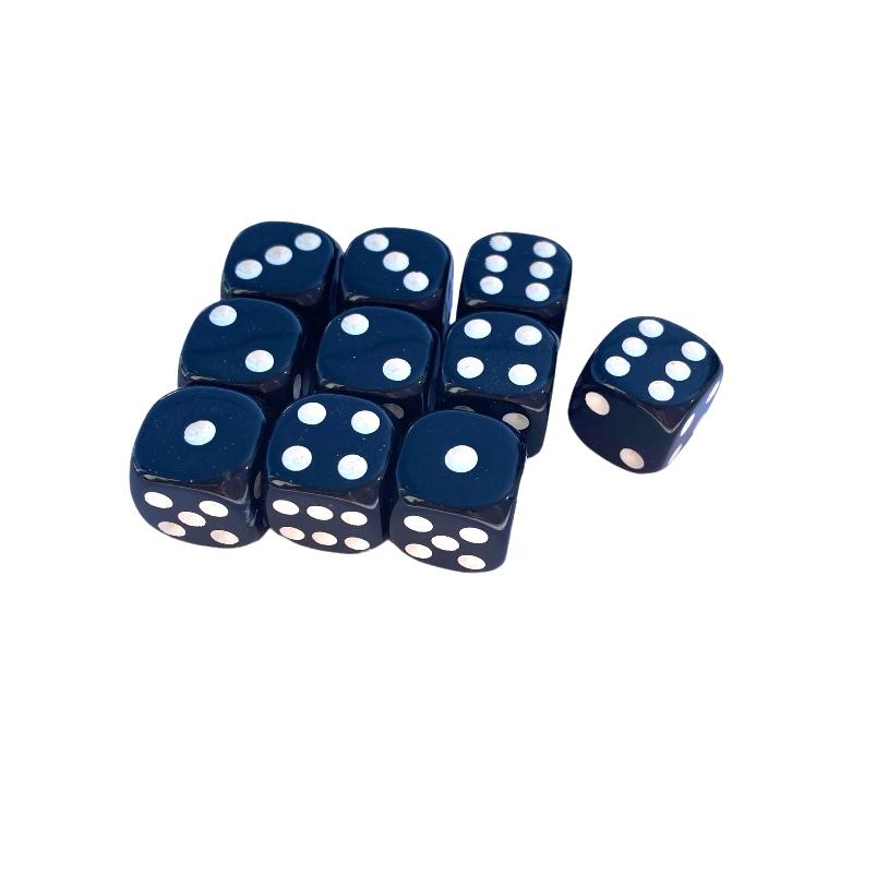 サイコロ 10個セット 黒 6面 点字 ダイス ボードゲーム 道具