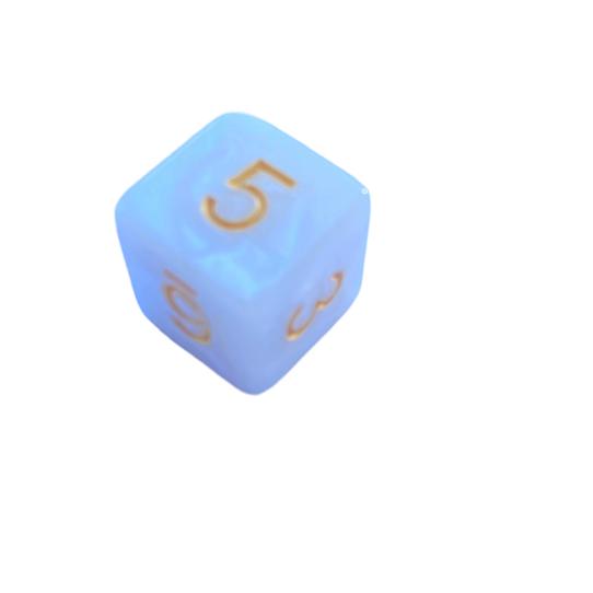 D6ダイス 6面 アクリル製 RPG ゲーム用 白と緑 各10個 サイコロ