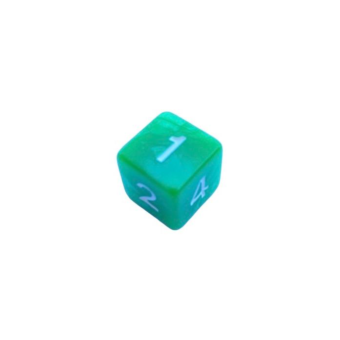 D6ダイス 6面 アクリル製 RPG ゲーム用 白と緑 各10個 サイコロ
