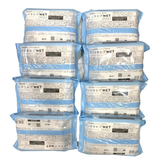 ネピア トイレに流せる おしりセレブ WET 60枚入×8袋 詰替え用 ノンアルコール 無香料 パラベンフリー