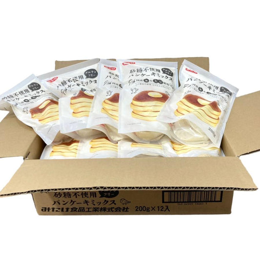 ケース売り みたけ食品 グルテンフリー 砂糖不使用 パンケーキミックス 200g×12袋 国産米、大豆使用 小麦粉不使用
