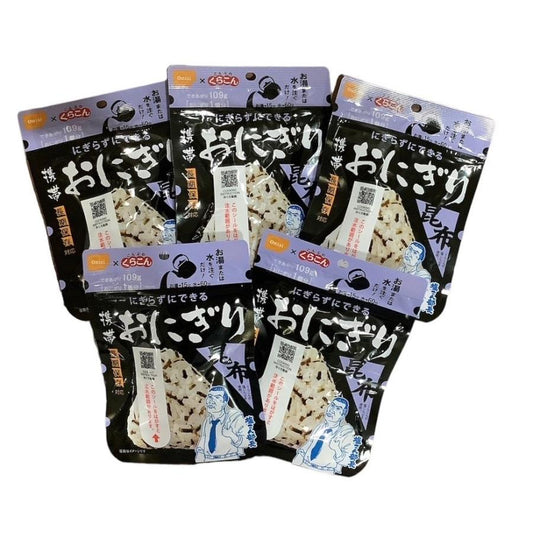 尾西食品 携帯おにぎり 《昆布》 42g×【5袋】 非常用食品 長期保存食 防災 備蓄 アルファ米