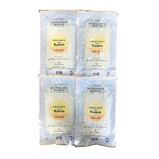 グルテンフリー ラーメンウェーブ 128g×4袋 白米 アレルギー ビーガン 小林生麺