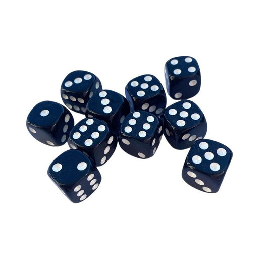 サイコロ　10個セット  黒  6面　点字　ダイス　ボードゲーム 道具　
