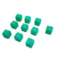 D6ダイス 6面 アクリル製  RPG ゲーム用   白と緑　各10個　サイコロ