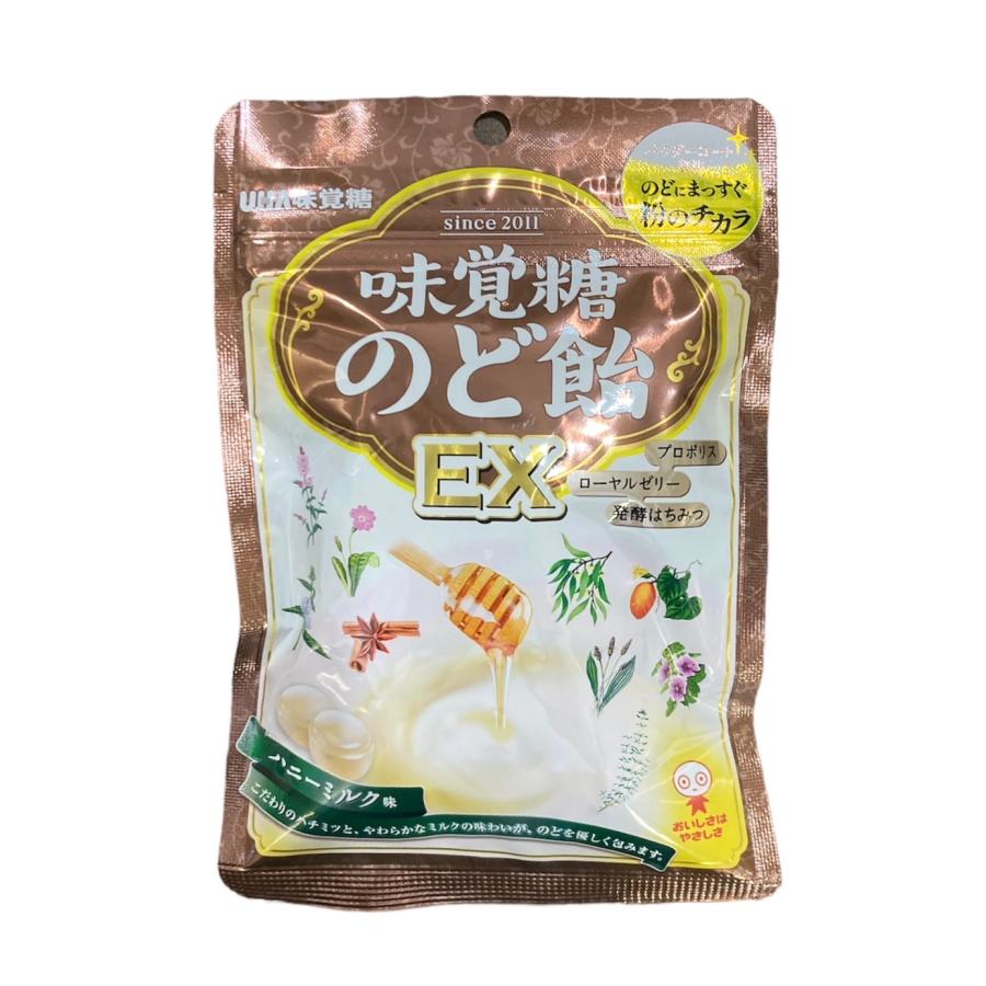 UHA味覚糖 味覚糖のど飴EX 90ｇ×6袋 ハニーミルク味 プロオリス ローヤルゼリー 発酵はちみつ