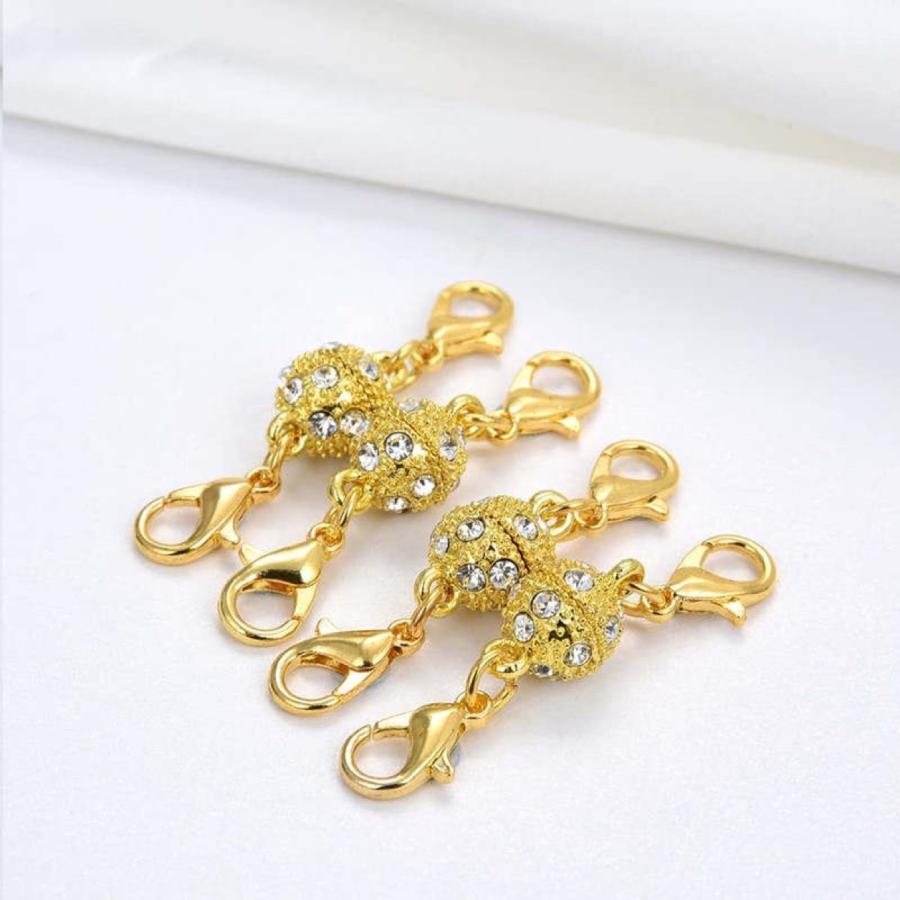 ネックレス ブレスレット マグネット《 留め具 ６点セット》 アクセサリー パーツ 手作り エンドパーツ 磁石 金属パーツ