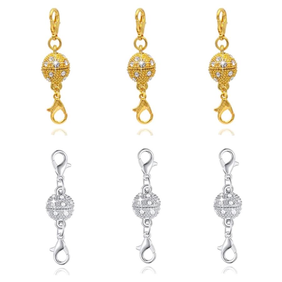 ネックレス ブレスレット マグネット《 留め具 ６点セット》 アクセサリー パーツ 手作り エンドパーツ 磁石 金属パーツ