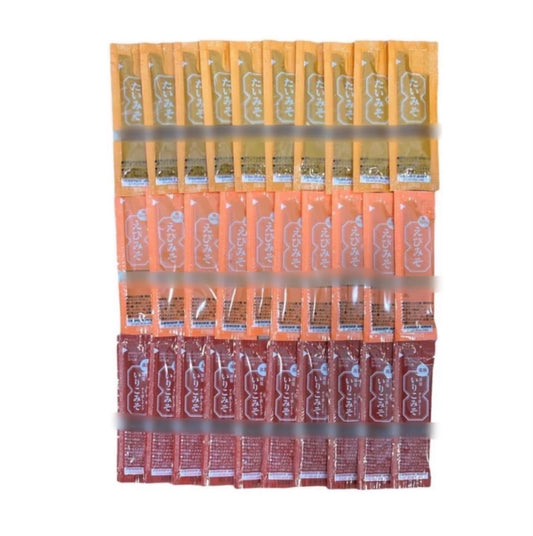 三島食品　みそ3種×10袋　（たいみそ・えびみそ・いりこみそ）計30本　個包装　使い切りタイプ